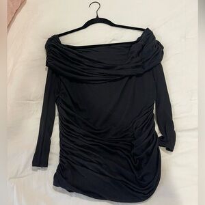 Abercrombie & Fitch Black Off-Shoulder top
